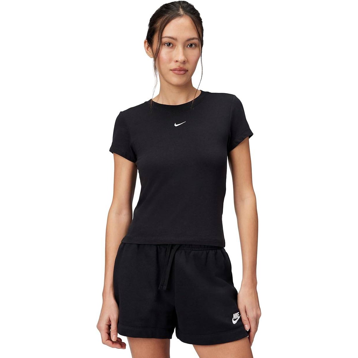 Nike Sportswear Essential Slim Fit T-Shirt Womens Medium Black